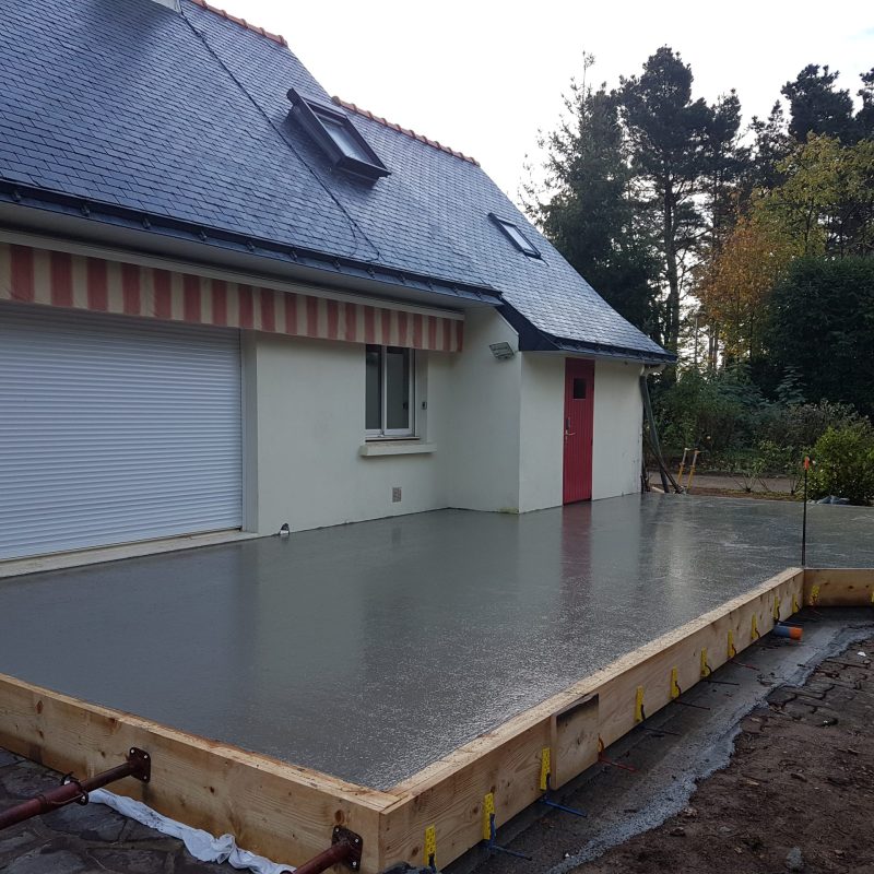 Création d'une terrasse suite à démolition